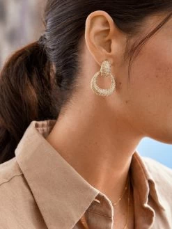 Jordan Earrings - Clear/Gold 5 Jordan Earrings - Clear/Gold -Baublebar 111046 m