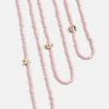Rose Quartz Semi-Precious Initial Necklace - Rose Quartz -Baublebar 111197 G 01