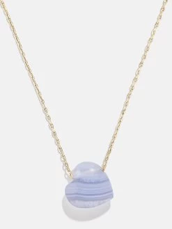 Juno Blue Lace Agate Necklace - Blue Lace Agate Stone