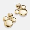 Mickey Mouse Disney Gold Heart Earrings - Gold -Baublebar 112259 G 01