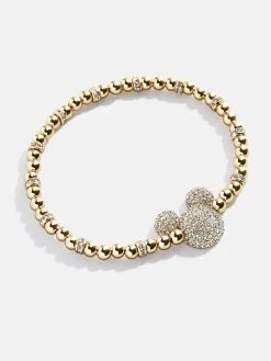 Mickey Mouse Disney Pavé Bracelet - Clear/Gold -Baublebar 112261 G 02