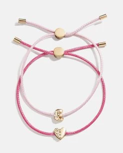 Kids' Cord Initial Bracelet Set - Pink -Baublebar 112407 G E
