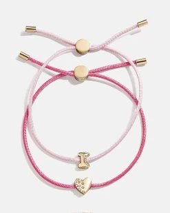 Kids' Cord Initial Bracelet Set - Pink -Baublebar 112407 G I