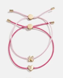 Kids' Cord Initial Bracelet Set - Pink -Baublebar 112407 G K