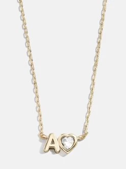 Fiona Initial Necklace - Clear/Gold -Baublebar 112478 G A
