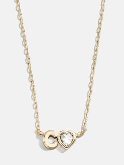 Fiona Initial Necklace - Clear/Gold -Baublebar 112478 G C