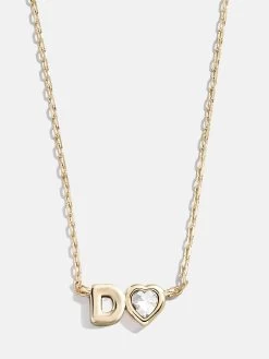 Fiona Initial Necklace - Clear/Gold -Baublebar 112478 G D