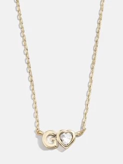 Fiona Initial Necklace - Clear/Gold -Baublebar 112478 G G