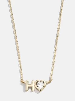 Fiona Initial Necklace - Clear/Gold -Baublebar 112478 G H