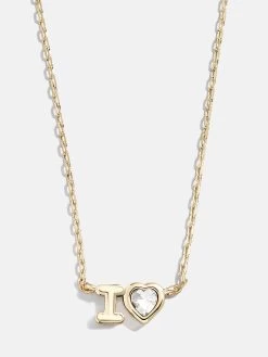 Fiona Initial Necklace - Clear/Gold -Baublebar 112478 G I