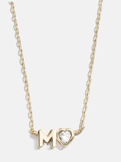 Fiona Initial Necklace - Clear/Gold -Baublebar 112478 G M