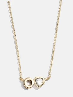 Fiona Initial Necklace - Clear/Gold -Baublebar 112478 G O