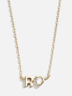 Fiona Initial Necklace - Clear/Gold -Baublebar 112478 G R