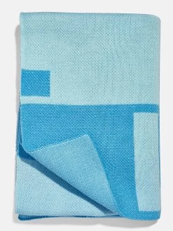 Opposites Attract Custom Blanket - Blue/Light Blue -Baublebar 113727 G 02