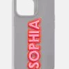 Block Font Custom IPhone Case - Gray/Pink/Red -Baublebar 113791 G 01