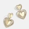 Kira Earrings - Gold And Pavé Heart -Baublebar 114137 G 01