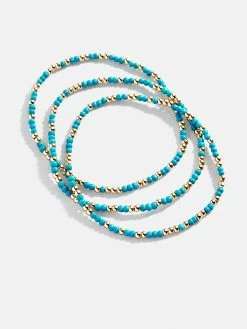 Sadie Bracelet Set - Turquoise 7 Sadie Bracelet Set - Turquoise -Baublebar 114514 G 02