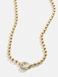 Kaycee Necklace - Clear/Gold