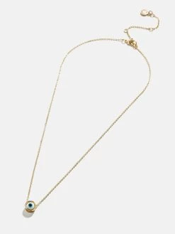 Eyes On You Necklace - Blue/Gold 7 Eyes On You Necklace - Blue/Gold -Baublebar 114646 G 02