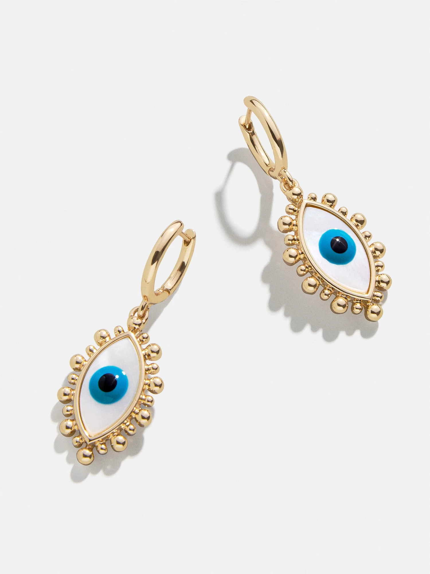 Eyes Out Earrings - Blue/Gold 3 Eyes Out Earrings - Blue/Gold
