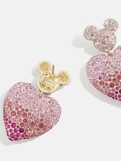 Mickey Mouse Disney Heart Earrings - Pink 7 Mickey Mouse Disney Heart Earrings - Pink -Baublebar 115053 G 02