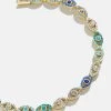 Evil Eye Tennis Bracelet - Blue/Gold 1 Evil Eye Tennis Bracelet - Blue/Gold -Baublebar 116053 G 01