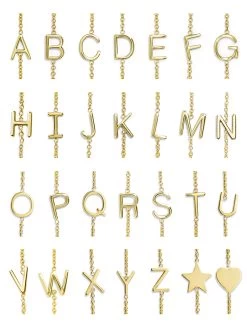 Maya Brenner Asymmetrical Custom Initial Necklace - Double Letter -Baublebar 12350 03 022822