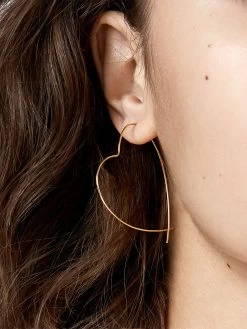 Corazon 18K Gold Earrings - Gold -Baublebar 35282 m 02