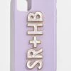 Block Font Custom IPhone Case - Lilac/White