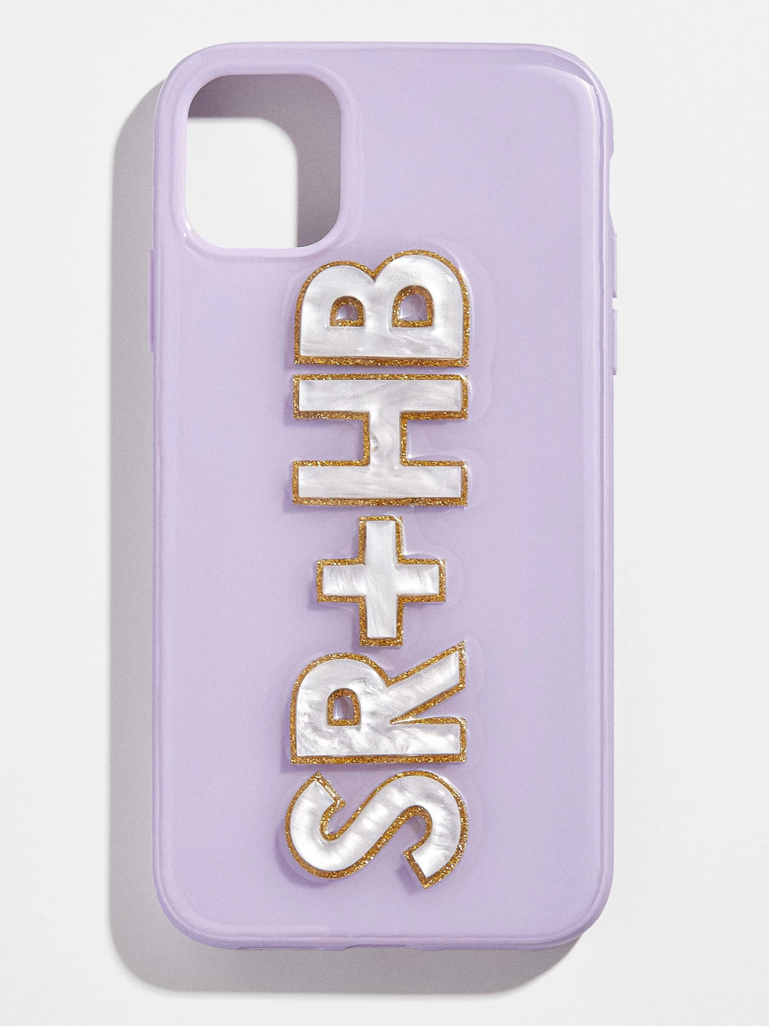 Block Font Custom IPhone Case - Lilac/White 3 Block Font Custom IPhone Case - Lilac/White