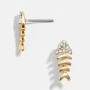 Bones Stud Earrings - Clear/Gold 1 Bones Stud Earrings - Clear/Gold -Baublebar 52573 G 01