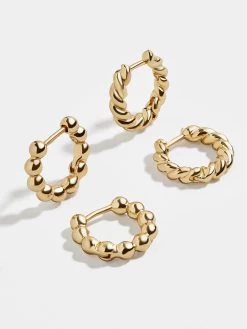 On A Swivel Earring Set - Gold