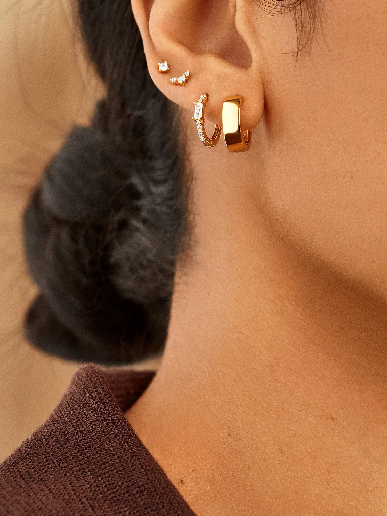 Pietra 18K Gold Earrings 4 Pietra 18K Gold Earrings - Image 2