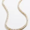 Bennett Tennis Necklace - Gold Plated Brass