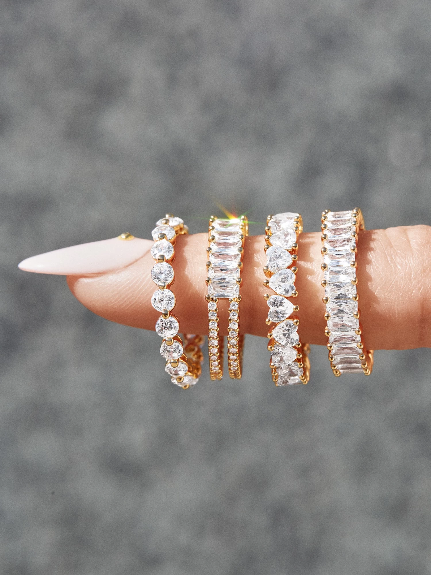 Mini Alidia Cubic Zirconia Ring - Clear 4 Mini Alidia Cubic Zirconia Ring - Clear - Image 2