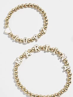 Custom Cutout Pisa Bracelet - White -Baublebar 56852 G 02 New