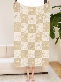 All Smiles Custom Blanket - Natural/Beige -Baublebar 57368 m rec