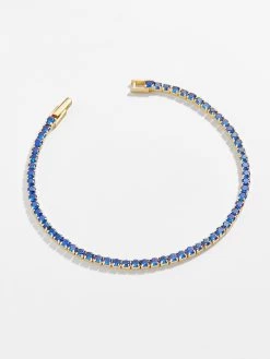 Bennett 18K Gold Tennis Bracelet - Sapphire -Baublebar 57521 G 01