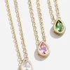 18K Gold Teardrop Birthstone Necklace