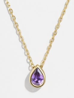 18K Gold Teardrop Birthstone Necklace -Baublebar 57755 g 01