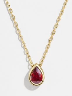 18K Gold Teardrop Birthstone Necklace -Baublebar 57759 g 01