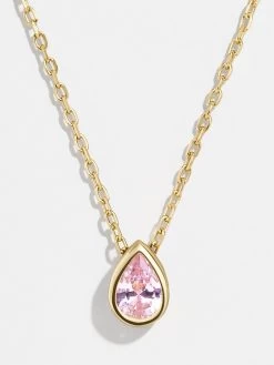 18K Gold Teardrop Birthstone Necklace -Baublebar 57760 g 01 1
