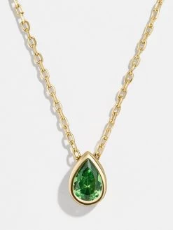 18K Gold Teardrop Birthstone Necklace -Baublebar 57761 g 01