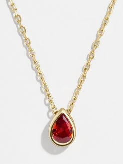 18K Gold Teardrop Birthstone Necklace -Baublebar 57763 g 01