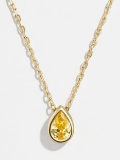 18K Gold Teardrop Birthstone Necklace -Baublebar 57765 g 01
