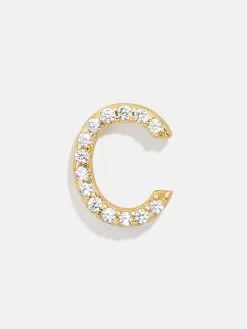 Single 18K Gold Initial Earring -Baublebar 57903 g c