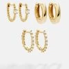 Lauren 18K Gold Earring Set - Gold/Pavé -Baublebar 57953 G 01 67dad663 2e78 4d1f bc87 30186657b241