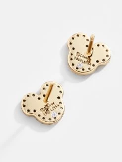 Disney 18K Gold Sterling Silver & Cubic Zirconia Studs - Clear/Gold -Baublebar 58596 g 02