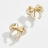 Minnie Mouse Disney 18K Gold Plated Sterling Silver Disney Earrings - Clear/Gold -Baublebar 58597 g 01