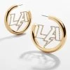 Los Angeles Chargers NFL Logo Gold Hoops - Los Angeles Chargers -Baublebar 58786 G 01